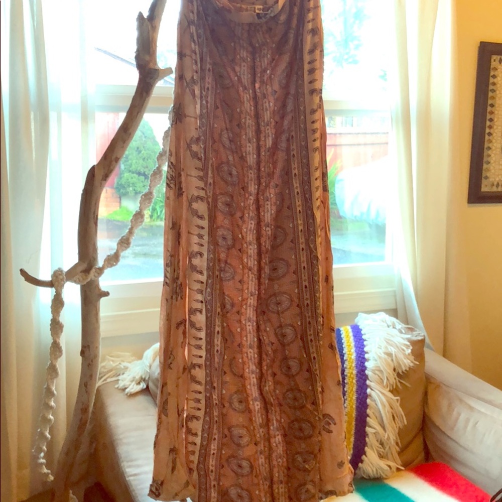 Western print high waisted skirt